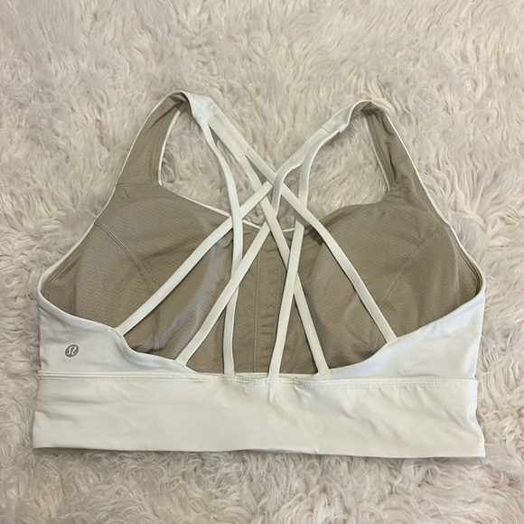 Lululemon Free To Be Serene Bra Long Line, White, Size 14 - Picture 2 of 5